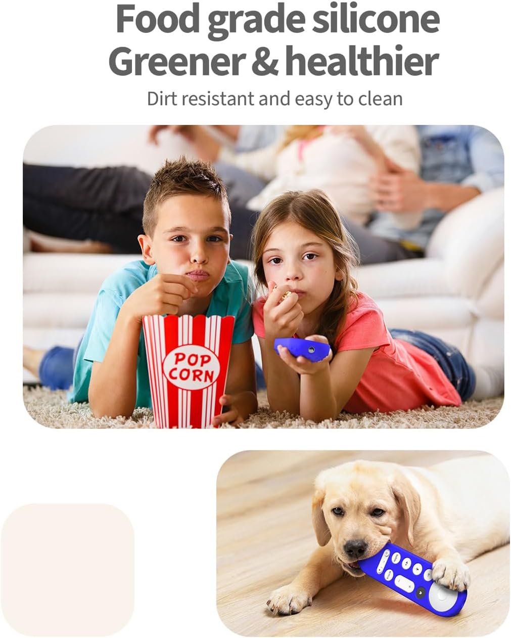 Silicone Cover Case for Google TV Streamer 4K Google TV (4K) Voice Remote 2024 Remote Cover Anti-Slipping Silicone Case (Blue)